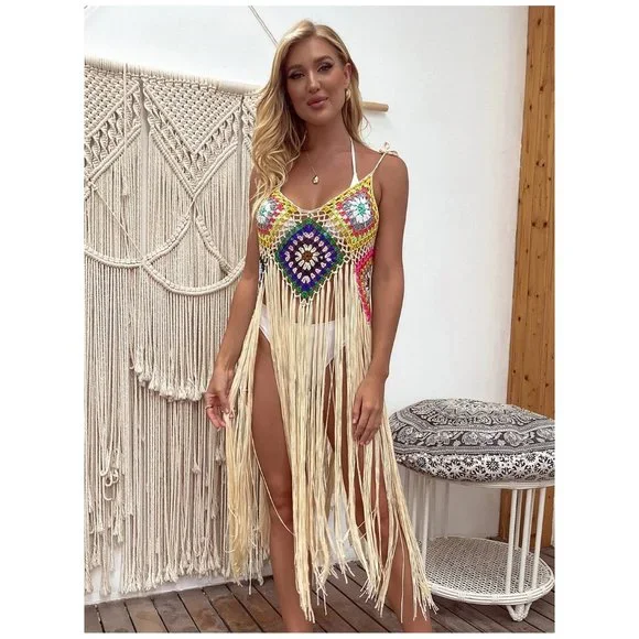 SHEIN | Crochet Fringe Hem Top | NWT - Picture 1 of 7